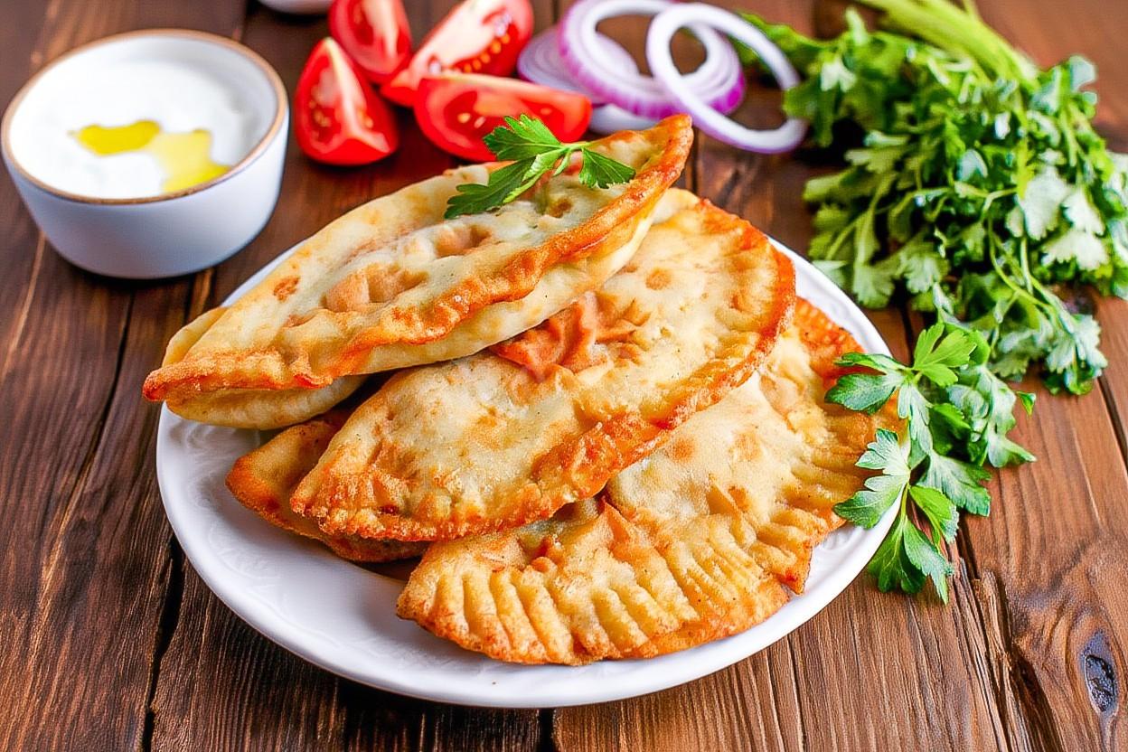 Чебуреки: картофель / лук