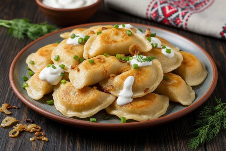 Вареники: картофель / грибы (шампиньоны)